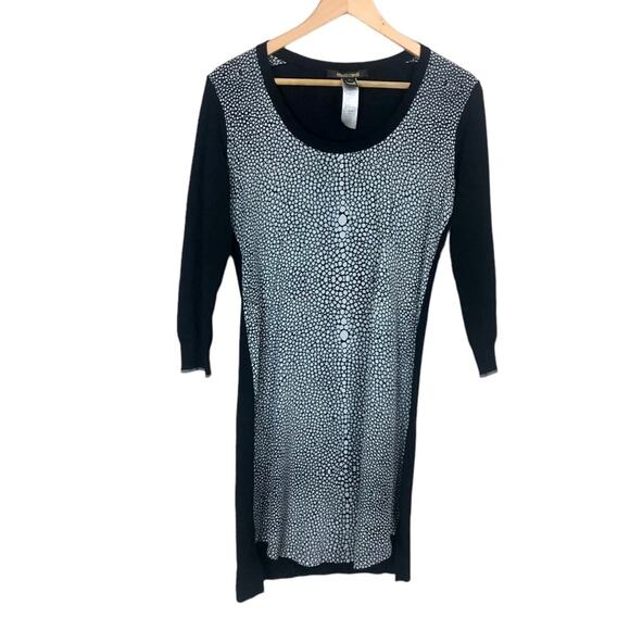Roberto Cavalli Wool Silk Bubble Print Bodycon Mini Sweater Dress Size 42 - Picture 1 of 6